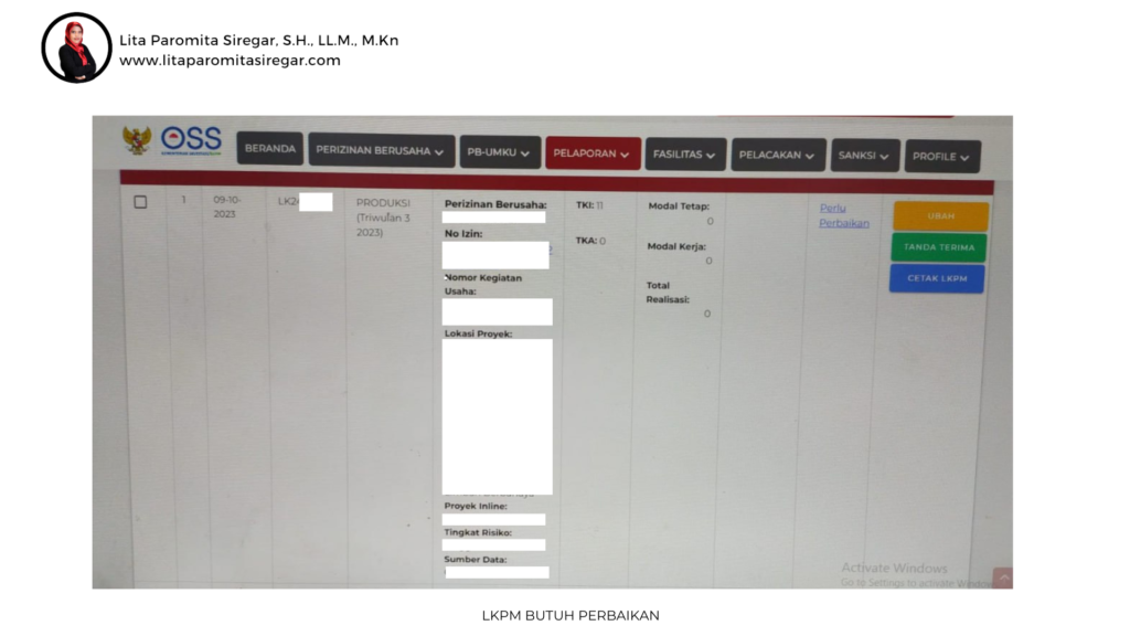 LKPM Butuh Perbaikan