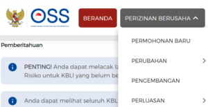 apa perbedaan menu pengembangan usaha dan menu pengembangan usaha dalam sistem OSS-RBA?