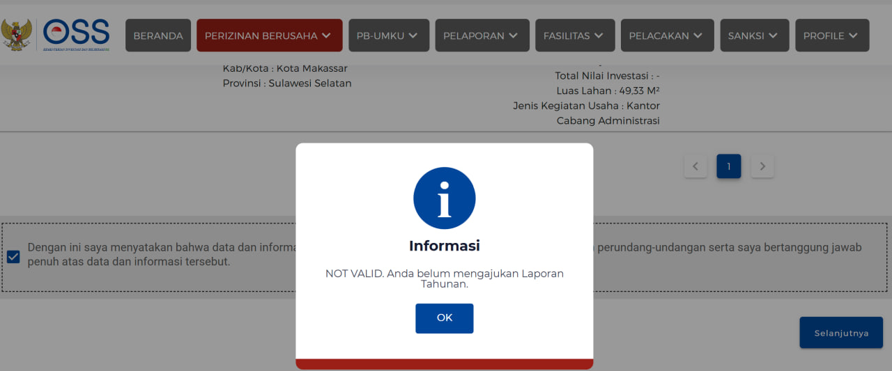 laporan keuangan dalam sistem OSS-RBA